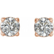 14K Rose 1/4 CTW Natural Diamond Stud Earrings