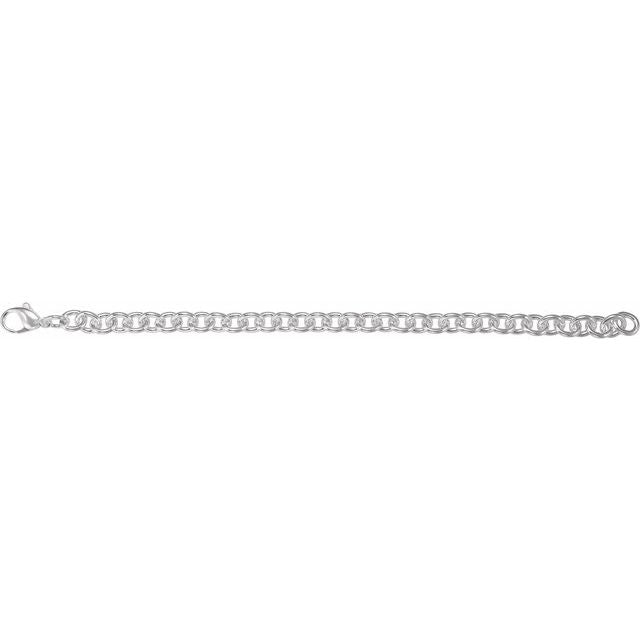 Sterling Silver 7.75 mm Cable 8 1/2" Chain