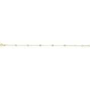 14K Yellow 1/4 CTW Natural Diamond Bezel-Set 5-Station 5 1/2-7" Bracelet
