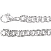 Sterling Silver 7.75 mm Cable 8 1/2" Chain