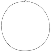 14K White 1 mm Snake 20" Chain