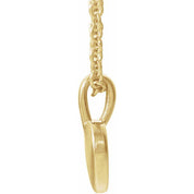 14K Yellow .01 CT Natural Diamond Youth Heart 16" Necklace