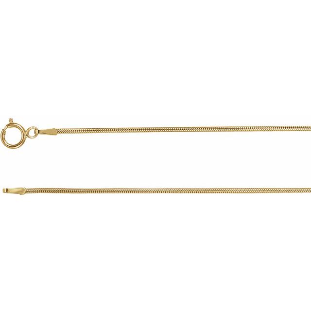 14K Yellow Gold-Filled 1 mm Curb, 1 mm Snake, and 3.5 mm Figaro Chain Necklaces