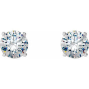 14K White 1/2 CTW Lab-Grown Diamond 4-Prong Stud Earrings