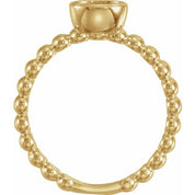14K Yellow Natural White Sapphire Family Stackable Ring