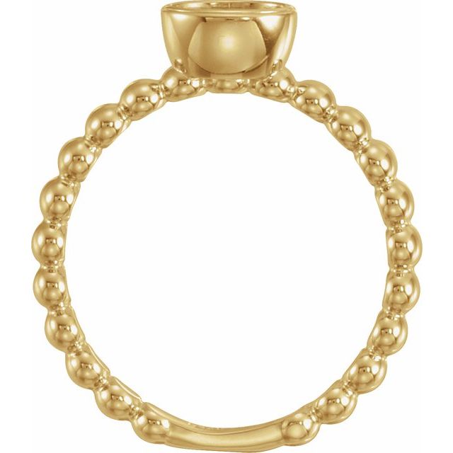 14K Yellow Natural White Sapphire Family Stackable Ring