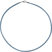 Light Blue 2.25 mm Silk 16" Cord