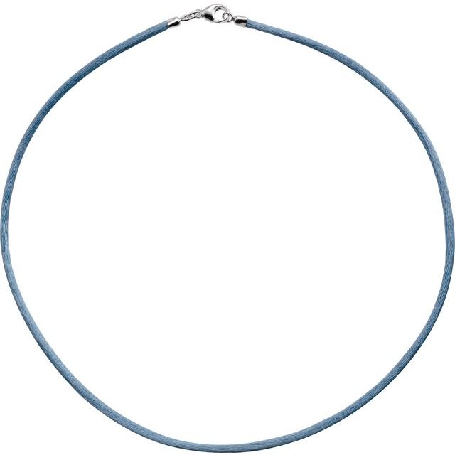 Light Blue 2.25 mm Silk 16" Cord