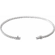 14K White 2 CTW Natural Diamond Line 7" Bracelet