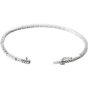 14K White 1 CTW Natural Diamond Line 7" Bracelet