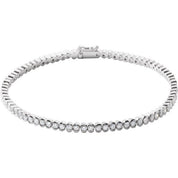 14K White 2 CTW Natural Diamond Line 7" Bracelet