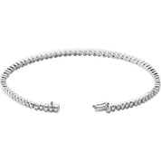 14K White 2 CTW Natural Diamond Line 7" Bracelet