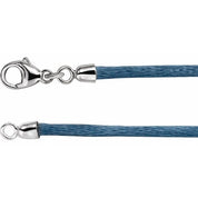 Light Blue 2.25 mm Silk 16" Cord