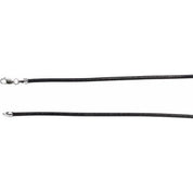 Sterling Silver 2 mm Black Leather 18" Cord