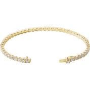 14K Yellow 5 CTW Natural Diamond Line 7" Bracelet