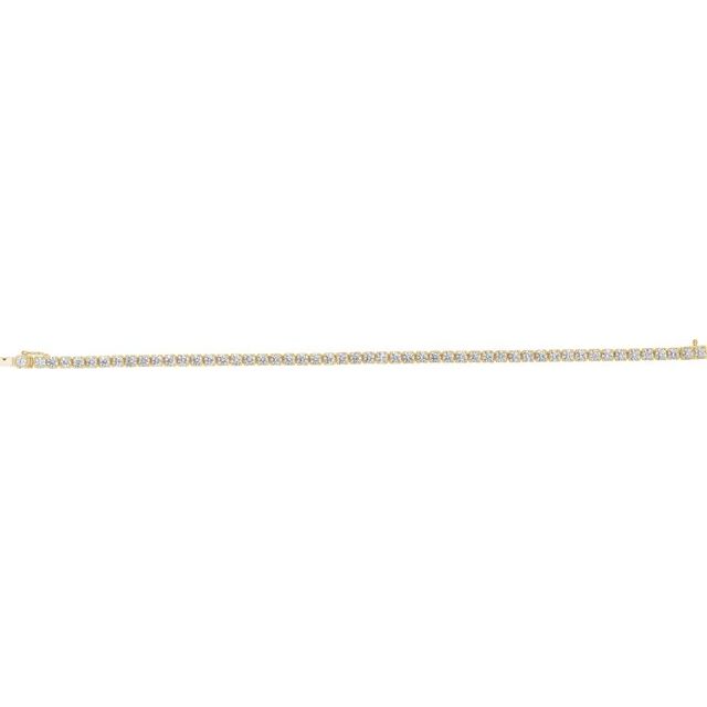 14K Yellow 5 CTW Natural Diamond Line 7" Bracelet