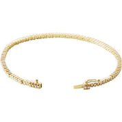 14K Yellow 1 CTW Natural Diamond Line 7" Bracelet