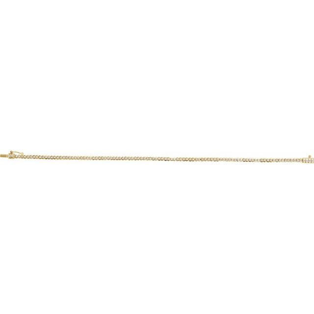 14K Yellow 1 CTW Natural Diamond Line 7" Bracelet