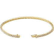 14K Yellow 2 CTW Natural Diamond Line 7" Bracelet