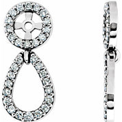 14K White 1/3 CTW Natural Diamond Earring Jackets