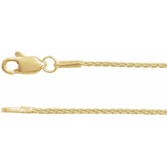 14K Yellow Gold-Filled 1.8 mm Wheat 7" Chain - CH971:122:P