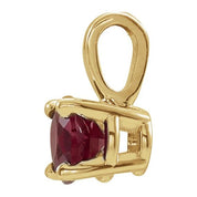 14K Yellow 3 mm Lab-Grown Ruby Pendant