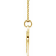 14K Yellow .025 CTW Natural Diamond Lotus 16-18" Necklace