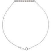 Platinum 1/8 CTW Natural Diamond Bar 6 1/2-7 1/2" Bracelet