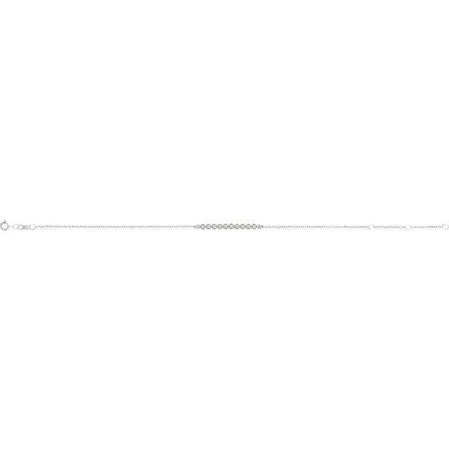 Platinum 1/8 CTW Natural Diamond Bar 6 1/2-7 1/2" Bracelet