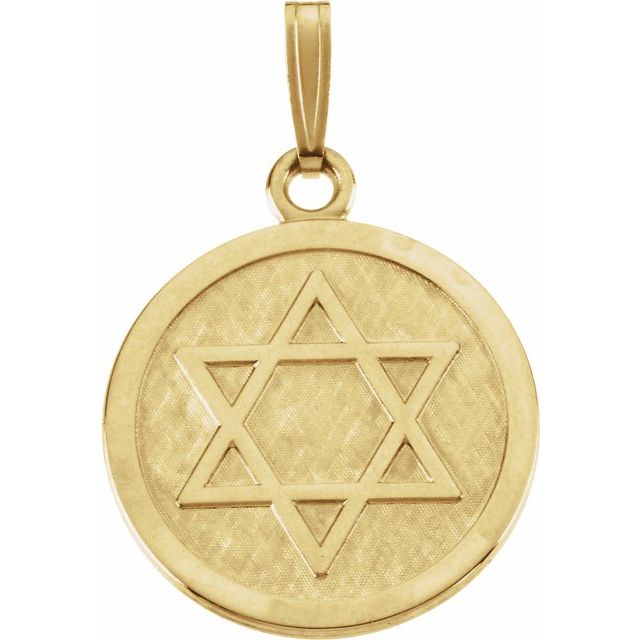 14K Yellow 30.4x22.65 mm Star of David Pendant
