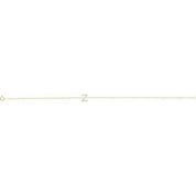 14K Yellow .06 CTW Natural Diamond Initial Z 6-7" Bracelet