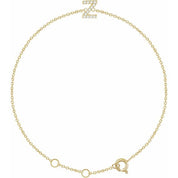 14K Yellow .06 CTW Natural Diamond Initial Z 6-7" Bracelet