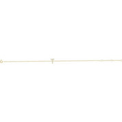 14K Yellow .05 CTW Natural Diamond Initial T 6-7" Bracelet