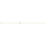 14K Yellow .05 CTW Natural Diamond Initial S 6-7" Bracelet
