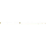 14K Yellow .06 CTW Natural Diamond Initial R 6-7" Bracelet