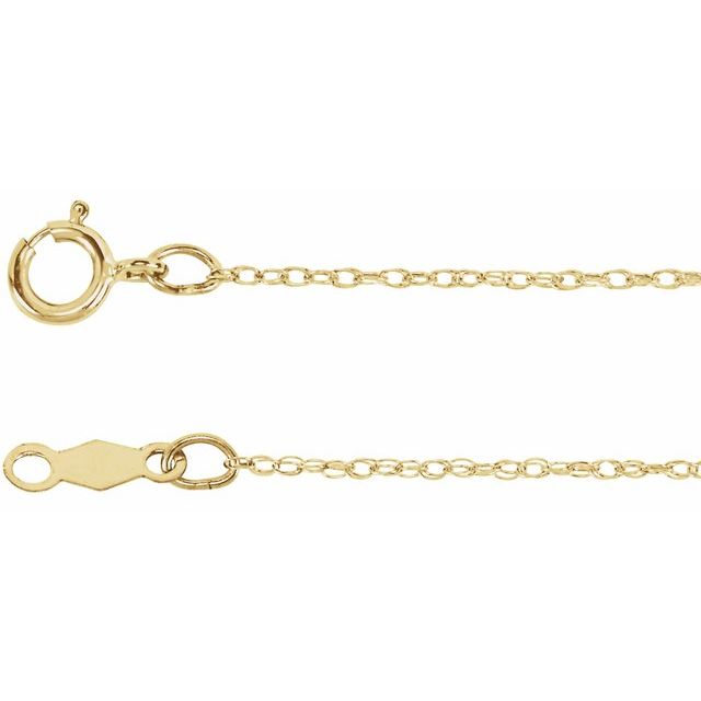 10K .75 mm Rope Chain