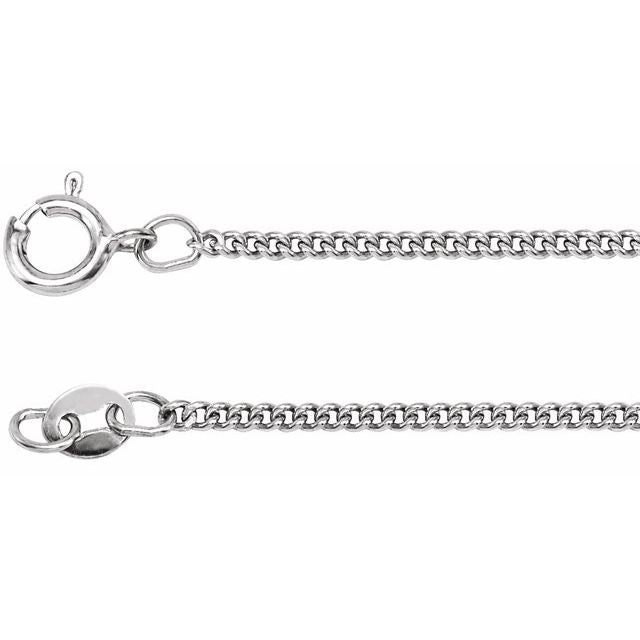 Sterling Silver 1.6 mm Curb Chain 18" - CH129