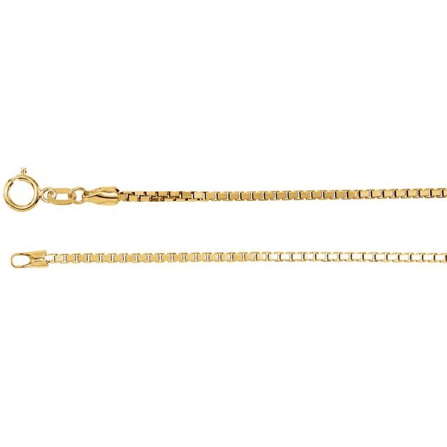 14K Yellow 1.75 mm Diamond-Cut Box 7" Chain