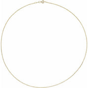 14K Yellow 1 mm Diamond-Cut Cable 16" Chain