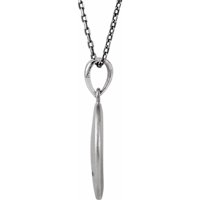 Sterling Silver .005 CTW Natural Diamond Initial F 18" Necklace