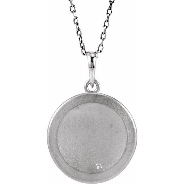 Sterling Silver .005 CTW Natural Diamond Initial F 18" Necklace