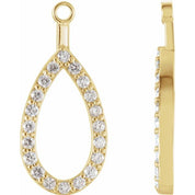 14K Yellow 1/5 CTW Natural Diamond Teardrop Earring Jackets