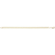 14K Yellow 4 mm Curb Charm 7" Chain
