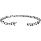 14K White 4 3/4 CTW Natural Diamond Line 7" Bracelet