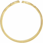 14K Yellow Personalized Diamond Initial Ring