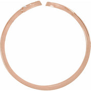 14K Rose Gold-Plated Sterling Silver Personalized Diamond Initial Ring