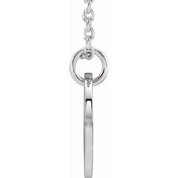 14K White Initial G 16-18" Necklace
