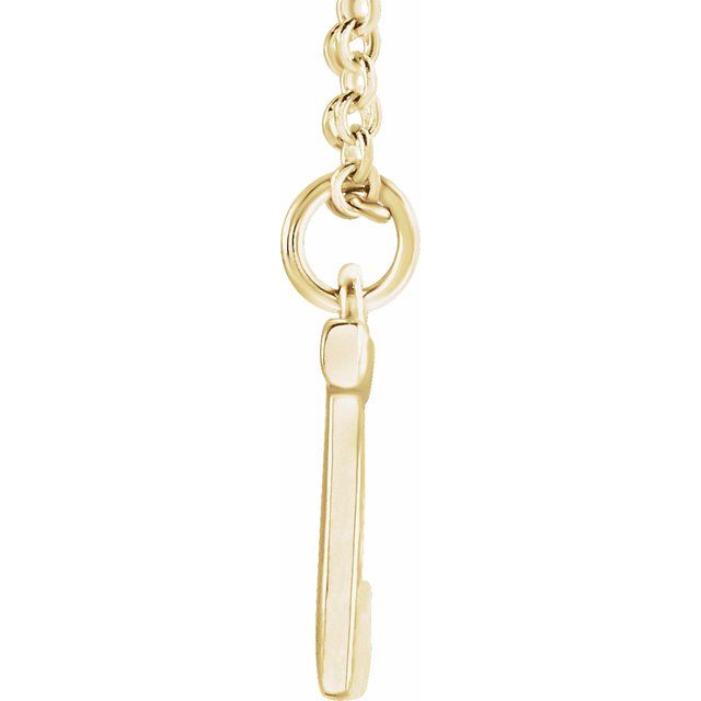 18K Yellow Gold-Plated Sterling Silver Initial J Dangle 18" Necklace