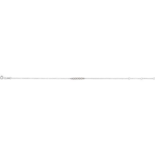 Sterling Silver .07 CTW Natural Diamond Bar 6 1/2-7 1/2" Bracelet