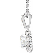 14K White 3/8 CTW Natural Diamond 18" Necklace